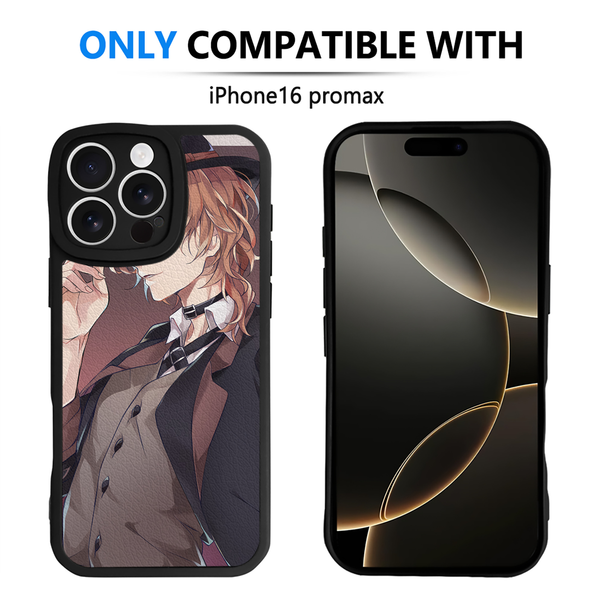 （画像用） 文豪ストレイドッグス Bungo Stray Dogs 【iPhone 16シリーズ対応】シリコンスマホケース（レザー調） 材質：シリコン